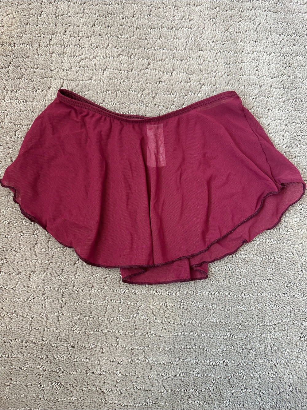 Wear Moi Burgundy Pull On Girls Ballet Skirt Size 4|8